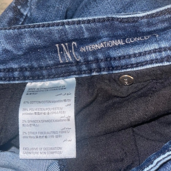 INC brand distressed straight leg regular crop fit jeans. EUC - Picture 7 of 12